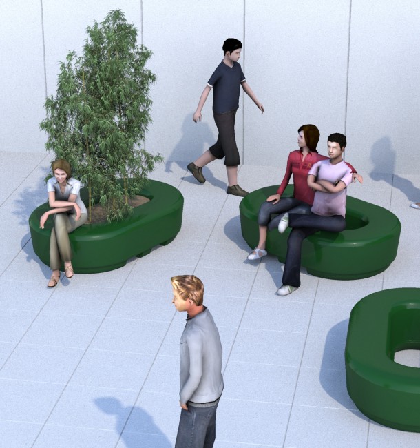 Ovale zitmeubels voor speelpleinen by Rotech