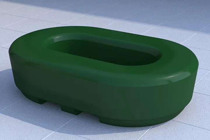 Ovale zitmeubels voor speelpleinen